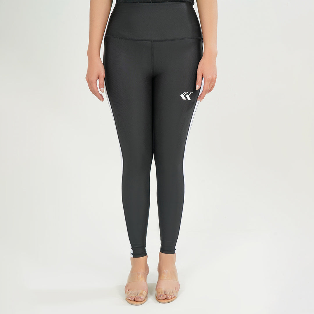 Black legging with White Stripes