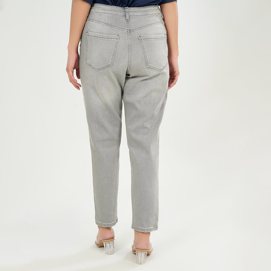 straight Fit Light Grey Jeans