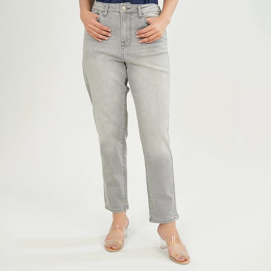 straight Fit Light Grey Jeans