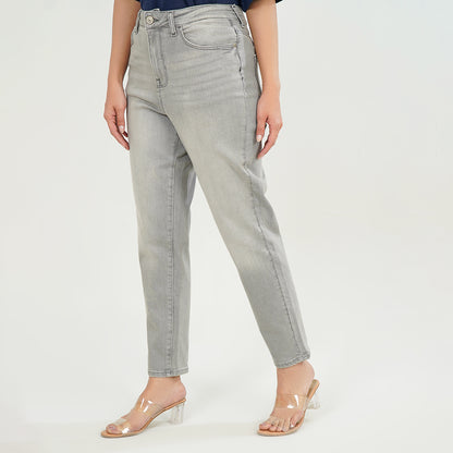 straight Fit Light Grey Jeans