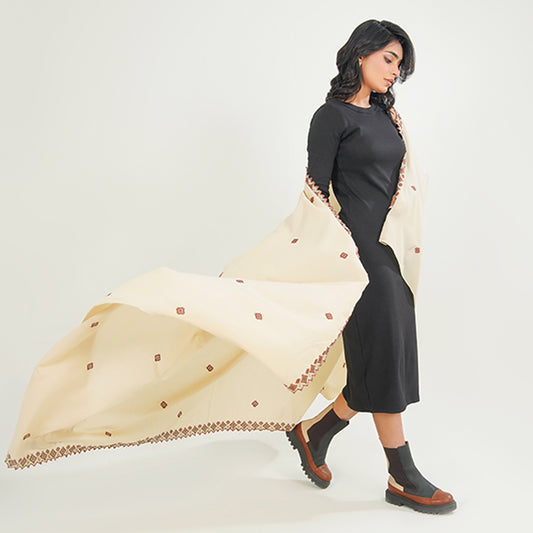 Kashmiri Summer Shawls - (Cream color)