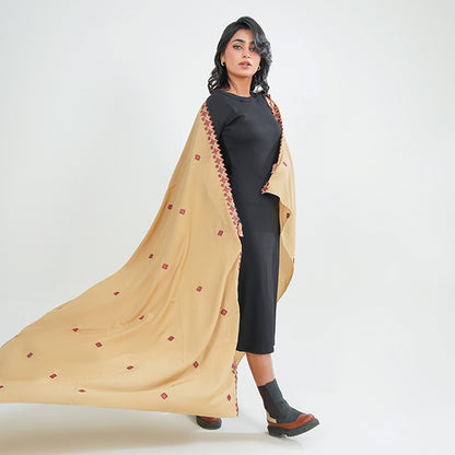Kashmiri Summer Shawls - (Brown)