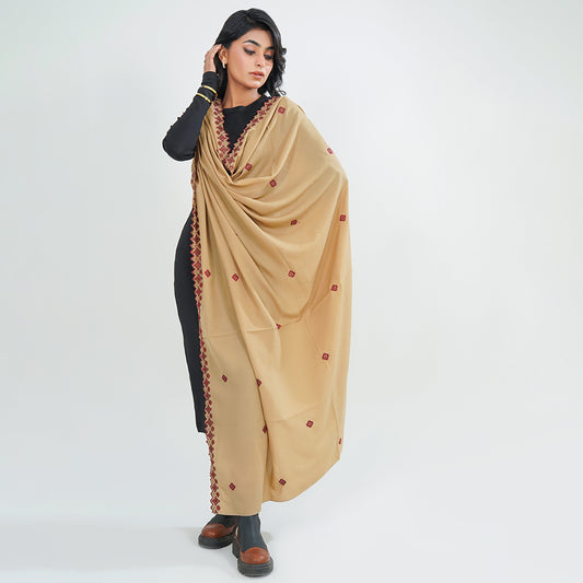 Kashmiri Summer Shawls - (Brown)