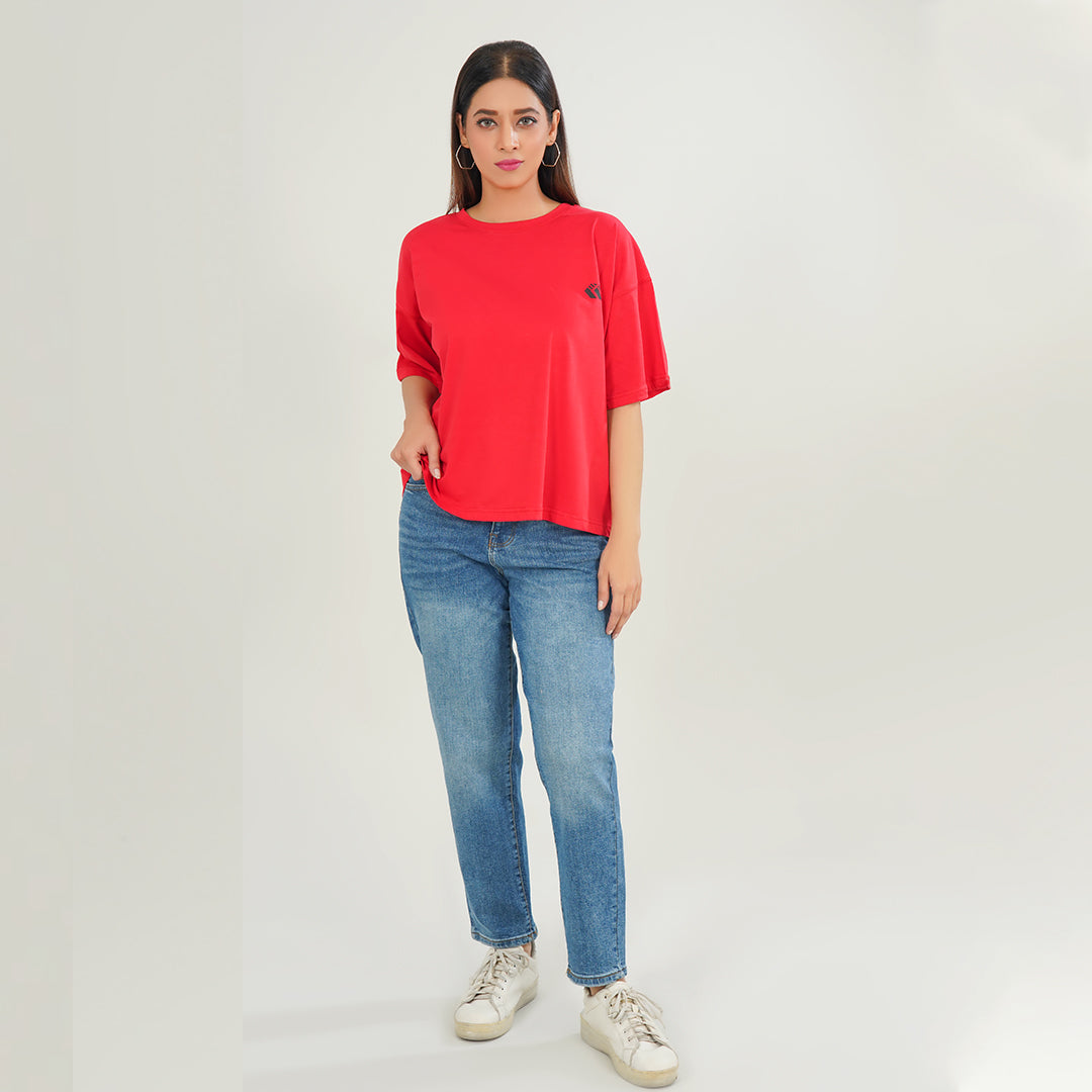 Red Oversize T-Shirt