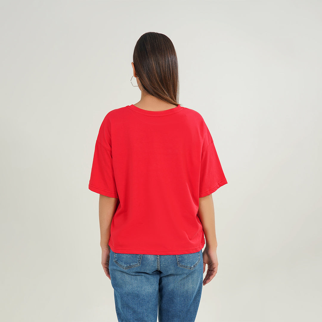 Red Oversize T-Shirt