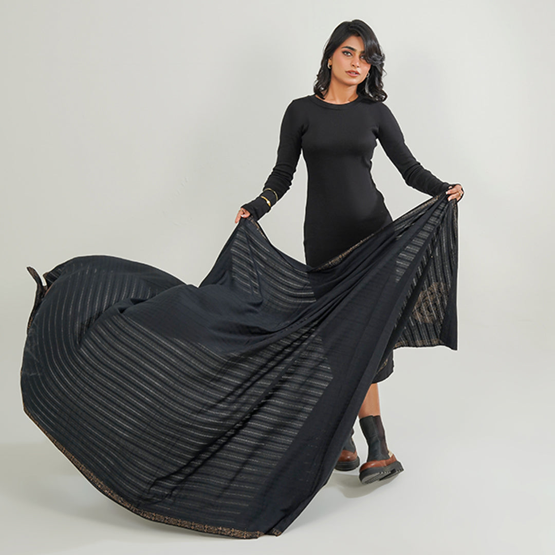 Plain Summer Stone shawls (Black)