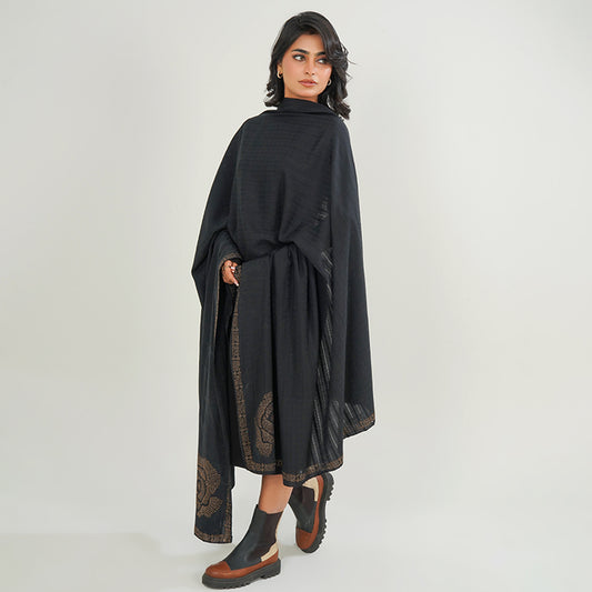 Plain Summer Stone shawls (Black)