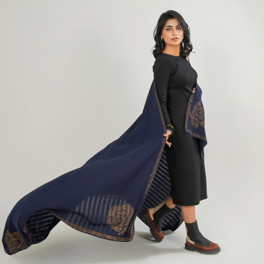 Plain Summer Stone Shawls (Navy Blue)