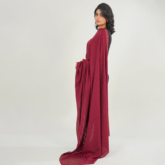 Plain Summer Stone Shawls (Mehroon)