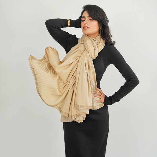 Plain Summer Stone shawls (Beige)