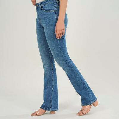 Basic Wide Leg Blue Jeans