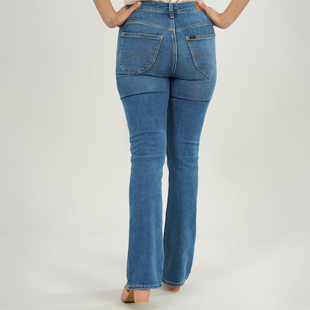 Basic Wide Leg Blue Jeans