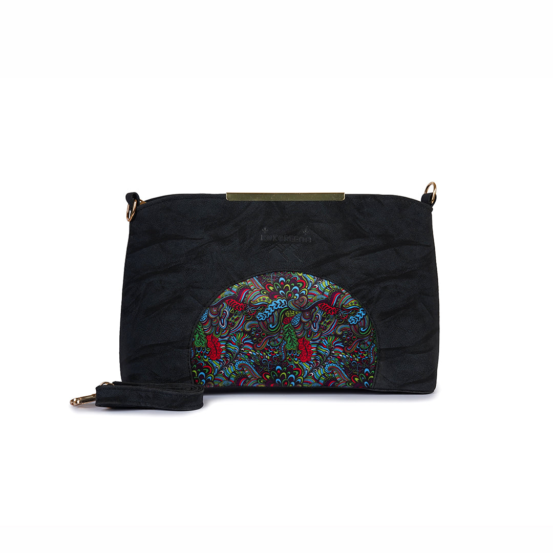 BlushBloom Bucket Black Bag
