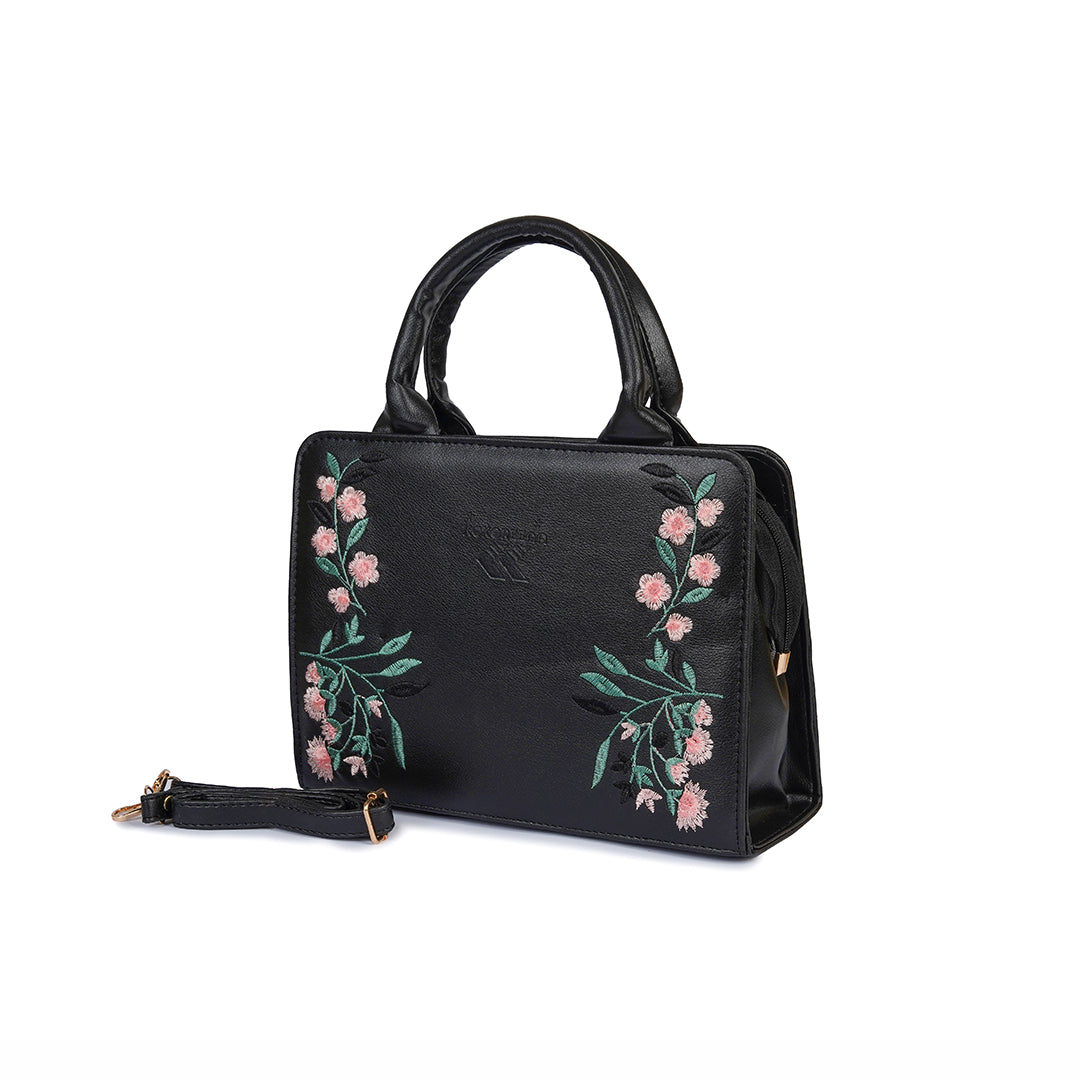 Velvet Frost Luxe Black Bag