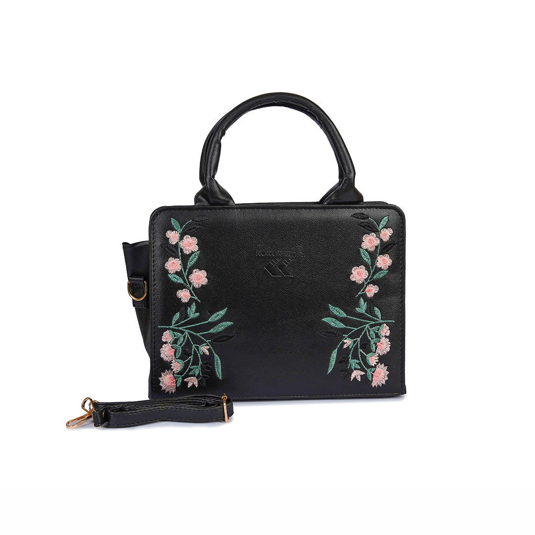Velvet Frost Luxe Black Bag