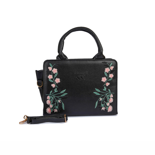 Velvet Frost Luxe Black Bag