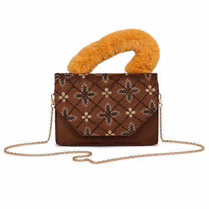 RoseWhisper Charm Camel Bag