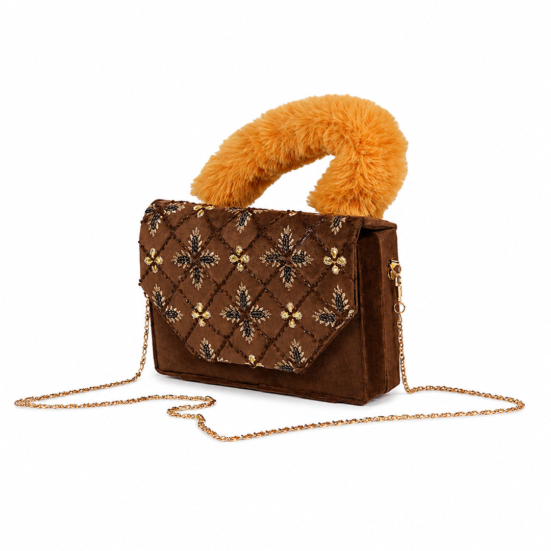 RoseWhisper Charm Camel Bag