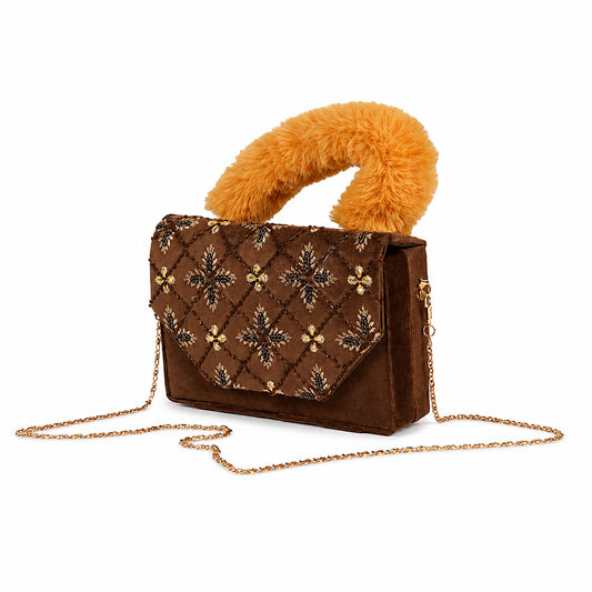 RoseWhisper Charm Camel Bag