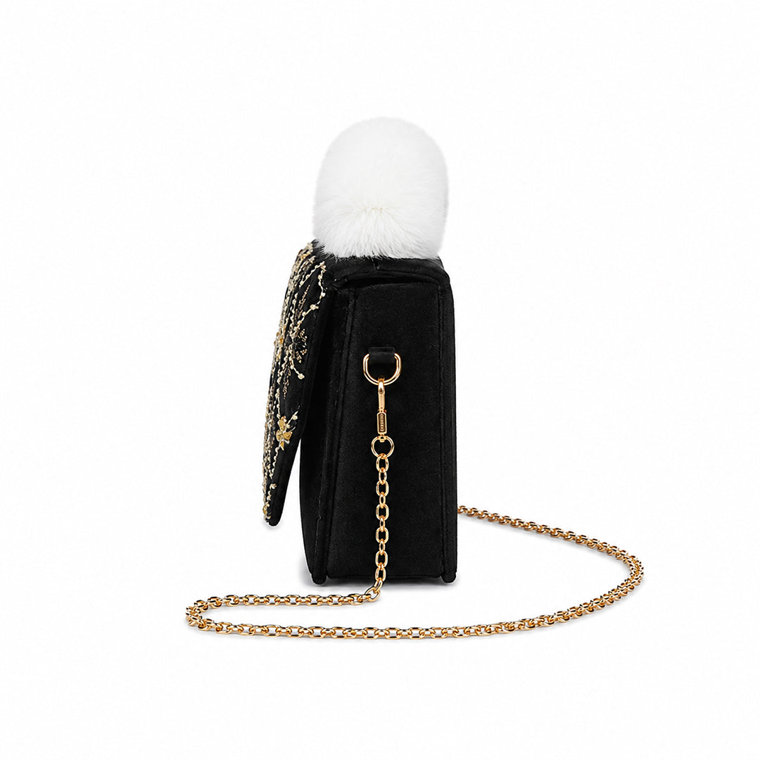 RoseWhisper Charm Black Bag