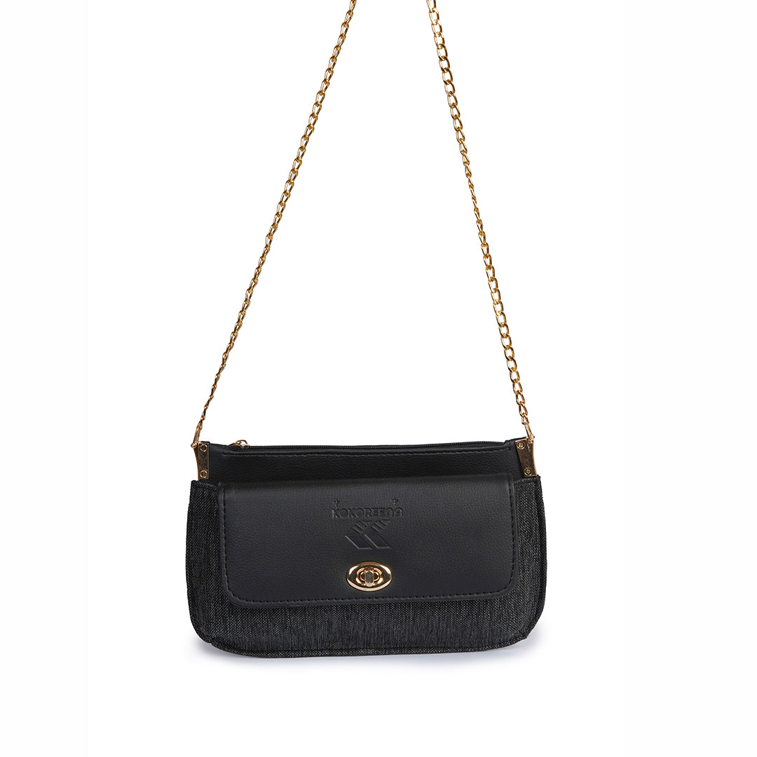 Emerald Dusk Black Clutch