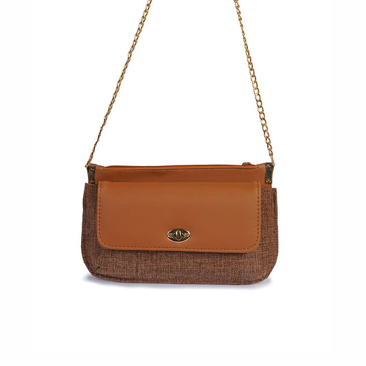 Emerald Dusk Brown Clutch