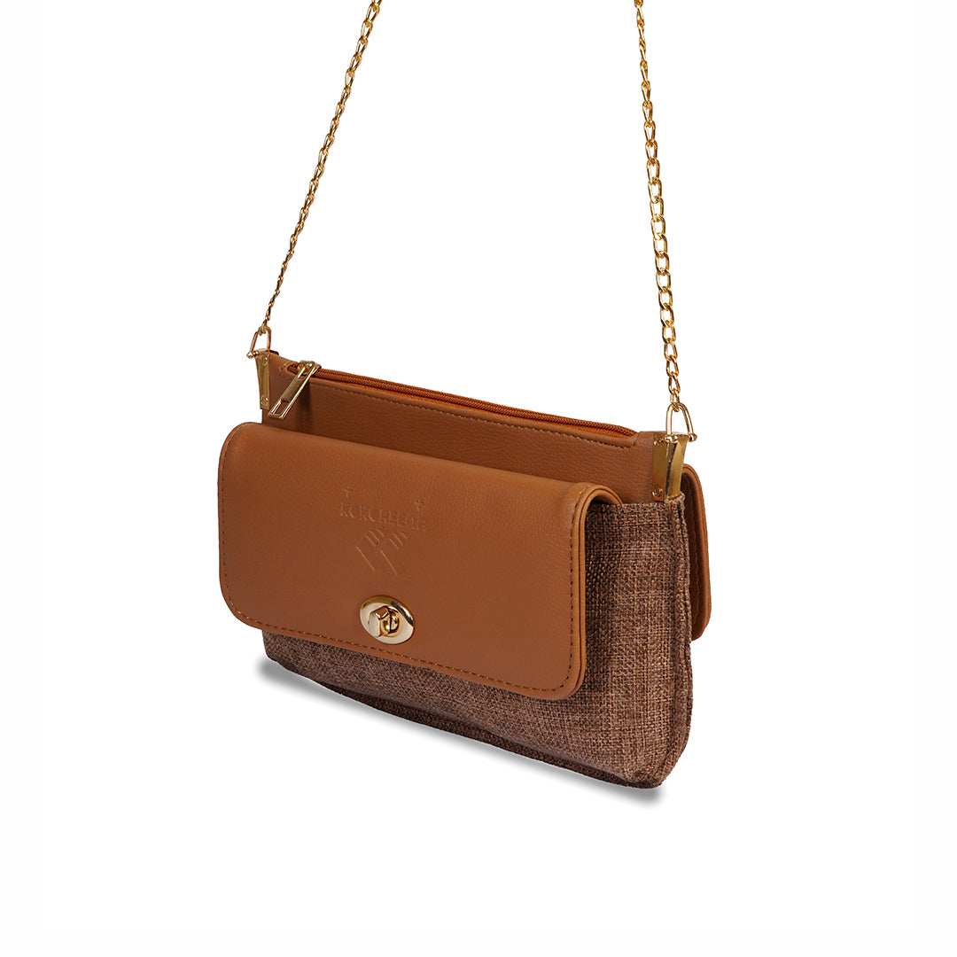 Emerald Dusk Brown Clutch