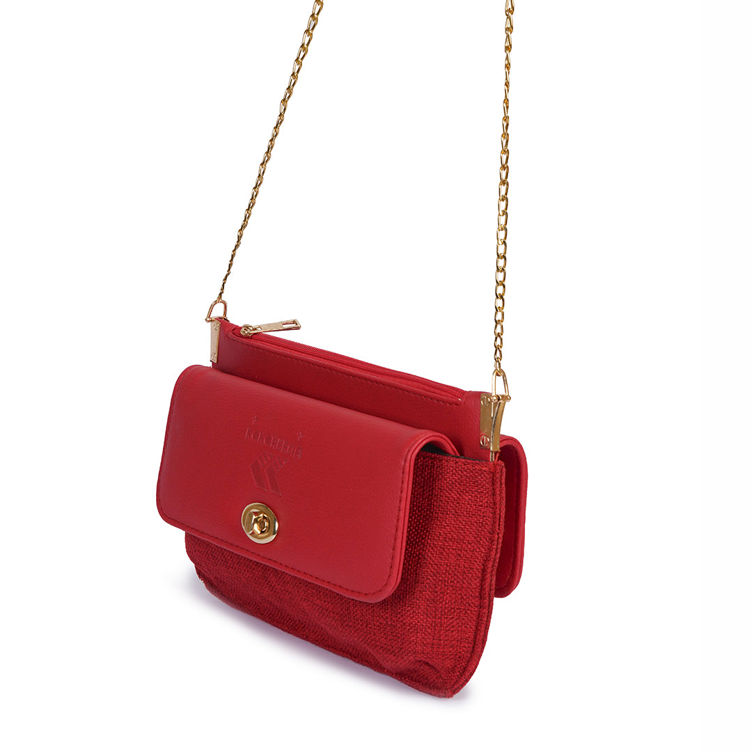 Emerald Dusk Red Clutch