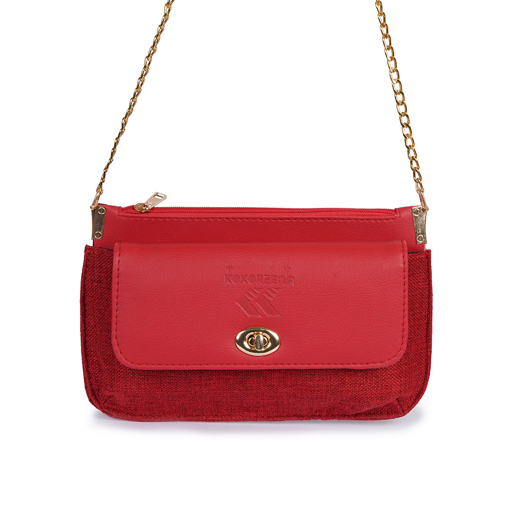 Emerald Dusk Red Clutch